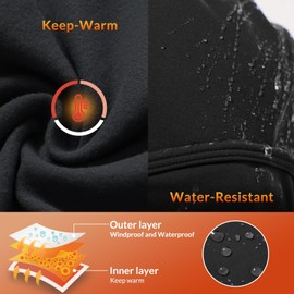 BALEAF Men's Balaclava Winter Face Mask Ski Mask UV Protector Lightweight for Motorcycle Cycling Running Black