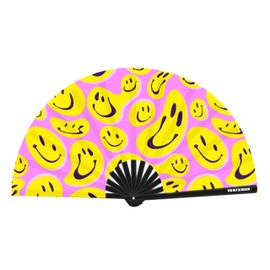 Distorted Smiley Fan/Drag Fan/Clack Fan/Festivals/Drag Queen