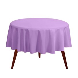 Gee Di Moda Round Tablecloth - 120 Inch Lavender Round Table Cloth for 60 to 96 Inch Round Tables - Heavy Duty Washable Fabric - for Buffet Table, Holiday Party, Dinner, Wedding & Baby Shower