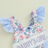 Baby Girls Romper Fly Sleeve Daddys Dirls Baby Clothes Letters