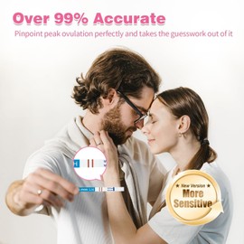 HEAL-CHECK 50 Count Ovulation Test Strips with Cups, Bulk Ovulation Test Strips for Women, Ovulation Predictor Kit, Accurate Fertility Tests for Home, Individually Wrapped 5mm LH