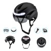 Casco De Bicicleta Con Luz Led Y Gafas Desmontables Adulto