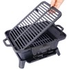 ESPIDOO Cast Iron Grill Outdoor Portable: Heavy-Duty Enameled Charcoal BBQ