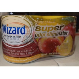 Wizard MANGO PEACH Scent Super Odor Eliminator Gel  2-pack 10oz Both/5oz each