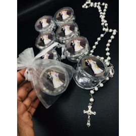 Unbranded 24 Wedding Favors Rosaries Cross White Party Recuerdos Para Boda Rosario Blanc