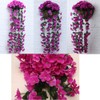 Fycooler Fycooler Artificial Wisteria Vine Violet Ivy Flowers, Artificial Hanging