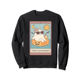 Summerween The Floatgeist Summer Funny Cute Ghost Tarot Card Sweatshirt