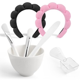 NUOWEI Cuencos Para Mezclar Mascarillas, 7 Piezas Juego De Tazones Para Mezclar Mascarillas Faciales Reutilizables, Herramienta De Mascarilla Facial Se Puede Utilizar En Mascarillas Mixtas