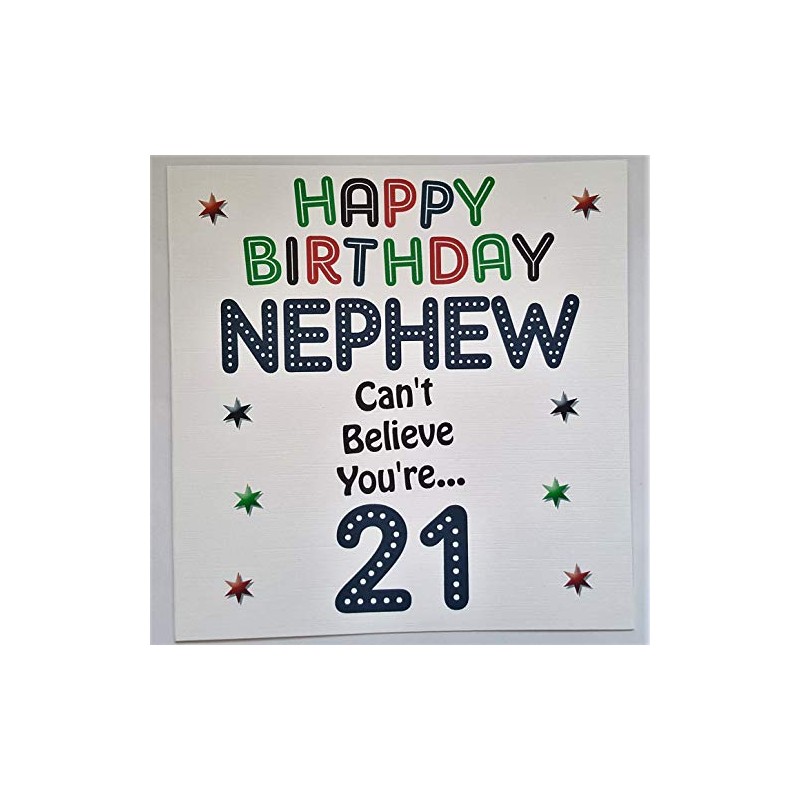 Happy Birthday - Nephew 21st card