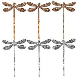 SAFIGLE 6 Pcs Vintage Dragonfly Hair Clip Hair Clips Vintage Hair Clip Dragonfly Clip Dragonfly Bobby Pin Hair Accessories for Girl Decorative Hair Clip Girl Hair Accessories Clip for Hair