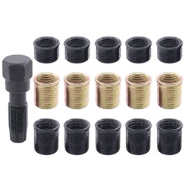 Spark Plug Thread Repair Kit M14 x 1.25 Thread Repair Kit Thread Inserts Tap Bushings Thread Sleeve Repair Kit with Case for Spark Plug Holder Spark Plug Thread 14 mm x 1.25