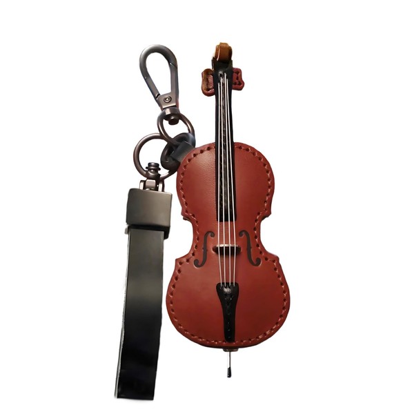 Cool Mini Tiny Violin Keychain Wristlet Funny Novelty Music Car