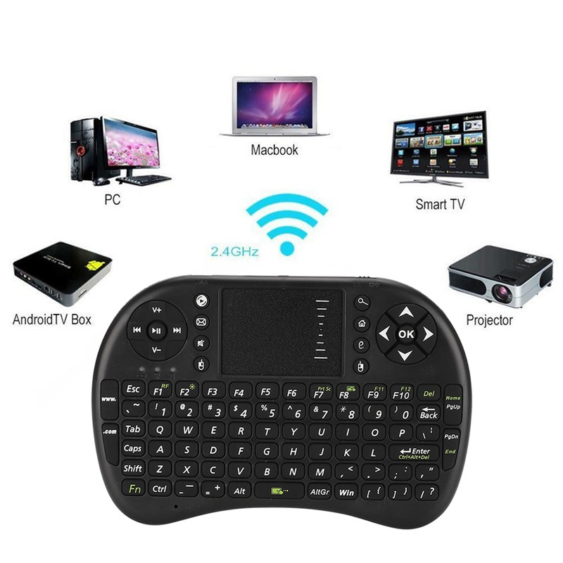 Full Keyboard Mouse Multimedia Control White Backlight 2.4G Wireless Mouse