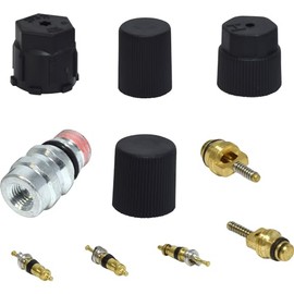 A/C System Valve Core and Cap Kit Compatible With Jeep Liberty 2002 2003 2004 PC-1030976