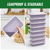 50 Pack (100-Piece) 32 oz Meal Prep Containers Reusable with