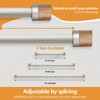Nickel Curtain Rods for Windows 72 to 144 Inches(6-12ft),1 inch