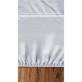 Linenwala Mattress Protector with 12” deep Pocket Fitted Sheet Style 100% Waterproof, Hypoallergenic, Breathable, Noiseless, No Crinkling, Allergy &Vinyl Free Full, White Solid