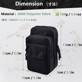 JEELAD Dump Pouch, Multi-functional Pouch, Molle Compatible, Shoulder Bag, EDC Pouch, Small Items, Belt Pouch, For Outdoor Use