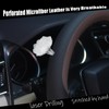 Mihecor Steering Wheel Cover Universal Standard Size 14.5-15 inch, Breathable