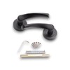 Infinity Decor Pack of Twisted Matt Black Lever Door Pull