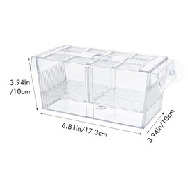 Aquarium rearing tank, acrylic fish breeding box with suction cups, spawning box, aquarium, large for baby fish, shrimp, clown fish and guppies, small size