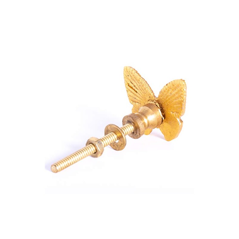 ETHNICITI Butterfly Gold Metal Vintage Knob Pull Handle Drawer Cupboard