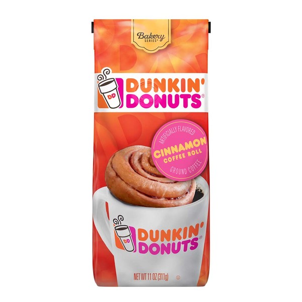 Dunkin' Bakery Series Cinnamon Roll Flavored Ground Coffee, 11 Ounces