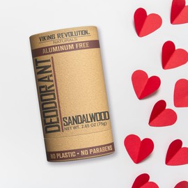 Viking Revolution Viking Revolution Sandalwood Deodorant for Men - Deodorant Men Aluminum Free with Shea Butter and Tapioca Starch - Mens Deodorant Stain- Free and Baking Soda-Free - Natural Deodorant for Men (2.65oz)
