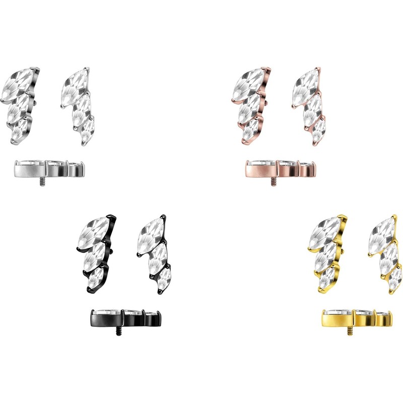PIERCINGLINE Titanium Screw Attachment with External Thread 0.9 mm 3