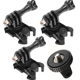 VIZEMO 360 Degree Rotate Screw Swivel Mount Helmet Strap Buckle Adapter Holder Mount for GoPro Hero 11/10/9/8/7/(2018)/6/5/4 Black,Hero 3+,DJI Osmo,AKASO/YI Action Camera+2 Pcs Long Thumbscrew