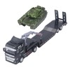 Flatbed Trailer Toy Simulation Detachable Collectible Military Trailer Tank Model