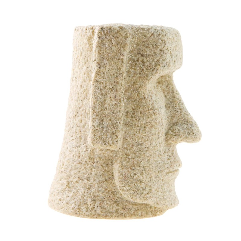 Winterworm Easter Island Moai Statue Resin Pen Holder Pencil Pot