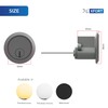XFORT Polished Brass Rim Cylinder, Security 5 Pin Rim Cylinder