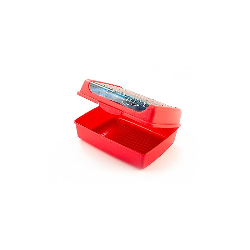 Lulabi Cars Race to Win Lunch Box, Polypropylene, 17 x