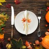 Thanksgiving Day Napkin Rings Fall Maple Leaf Napkin Holders Autumn
