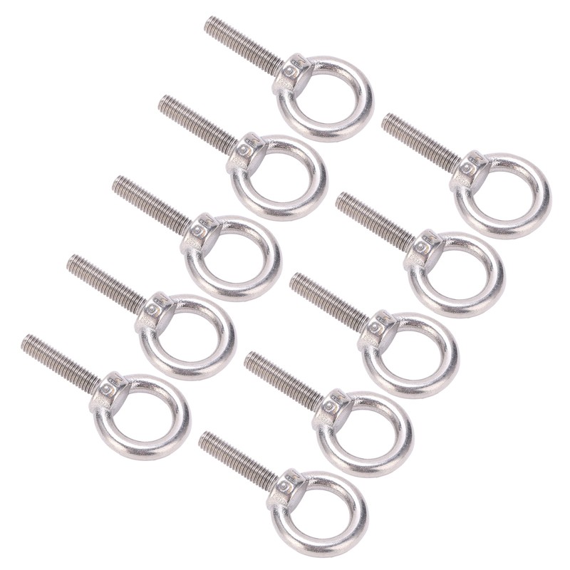 10Pcs Eye Bolt 304 Stainless Steel Lifting Round Ring Screw
