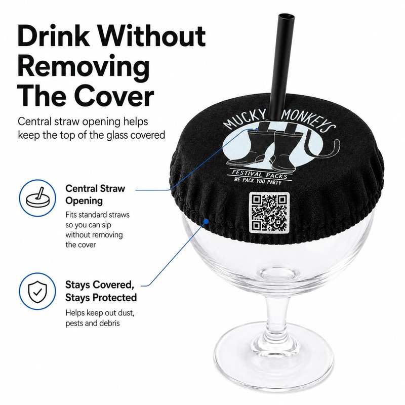 Anti-Spiking Drink Cover – Reusable Fabric Cup Cover | Mucky