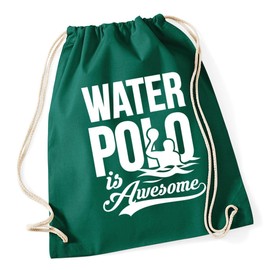 Hippowarehouse Water Polo Is Awesome Drawstring Cotton School Gym Bag 37cm x 46cm, 12 litres