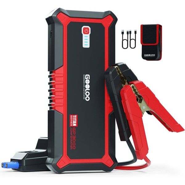 GOOLOO Upgraded GP3000 Jump Starter 3000A Battery Charger Power Bank