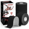 Kinesiology Tape(3 Rolls pack), Elastic Therapeutic Sports Tape Pro for