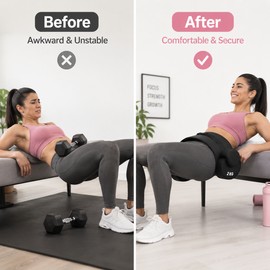 Adjustable Weighted Hip Thrust Waist Belt for Home Gym Workouts – Dual-Strap Glute Training Belt for Dumbbells, Squats & Hip Shaping