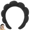 Black Sponge Spa Headband, 1Pcs Soft Clouds Beauty Hairband Terry