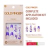 GoldFinger 24 Pcs Press On Nails, Long Coffin Fake Nails,