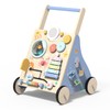 Wooden Baby Walker, Baby Push Walker with Montessori Toy for