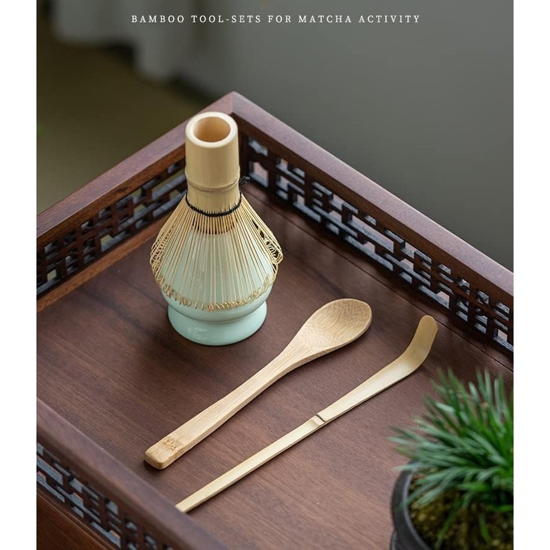 Monehet 4PCS Exquisite Matcha Kit,Matcha Whisk Set Elegant Matcha Tea