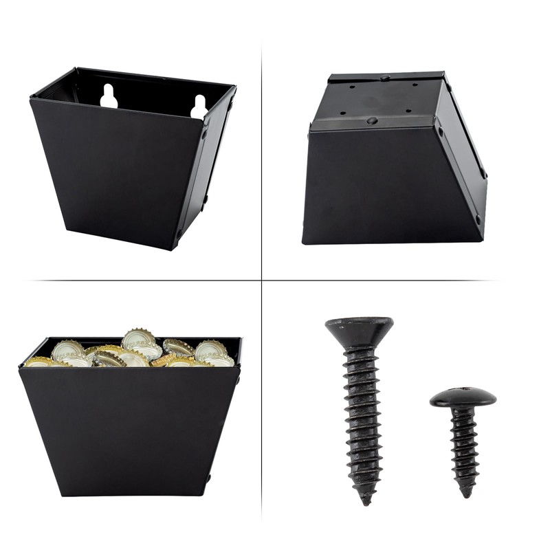 HOME MASTER HARDWARE Black Beer Bottle Cap Catcher, Wall Mounted