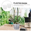 Abaodam 2 Sets Clear Plastic Orchid Pots of Breathable Planters