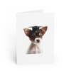DistinctInk Greeting Card/Note Card - Toy Fox Terrier Puppy Graduation
