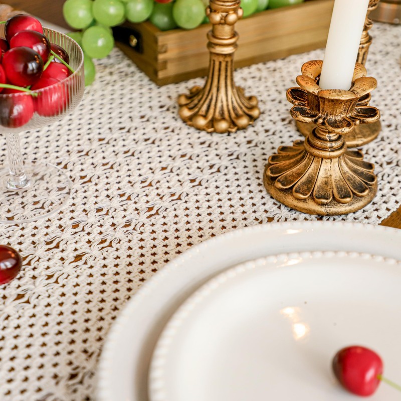 Simple&Opulence Boho Macrame 100% Cotton Table Runner - 12 x