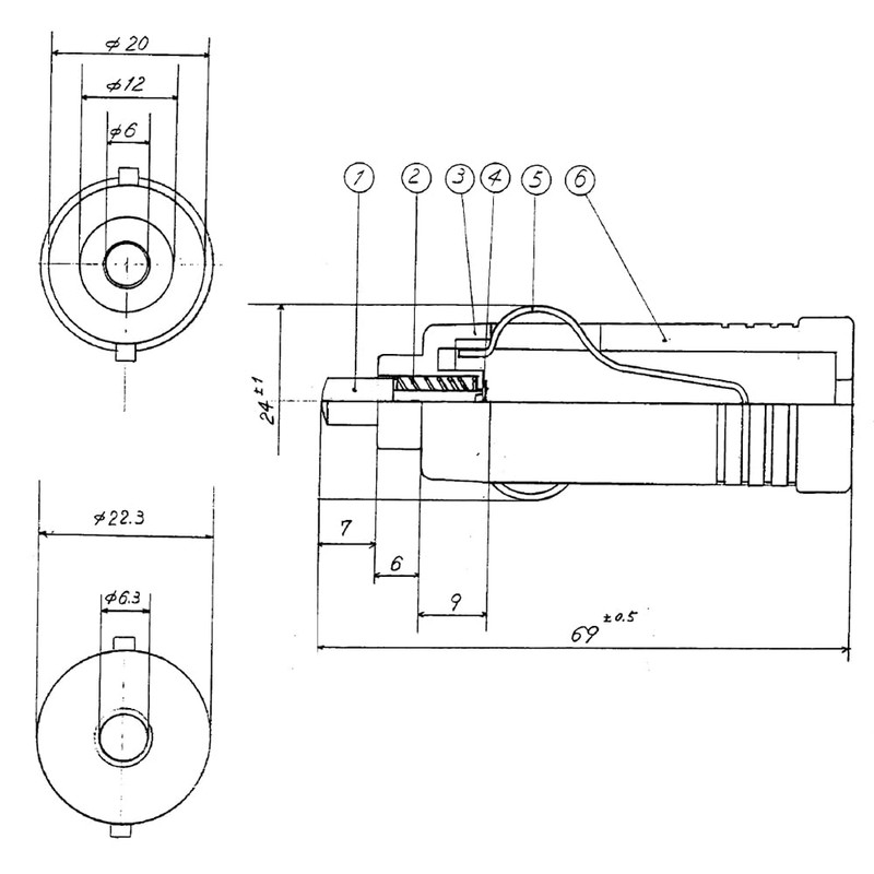 Lightning Parts, Cigar Plug, Cigar Power Socket, Male 12V 5A,
